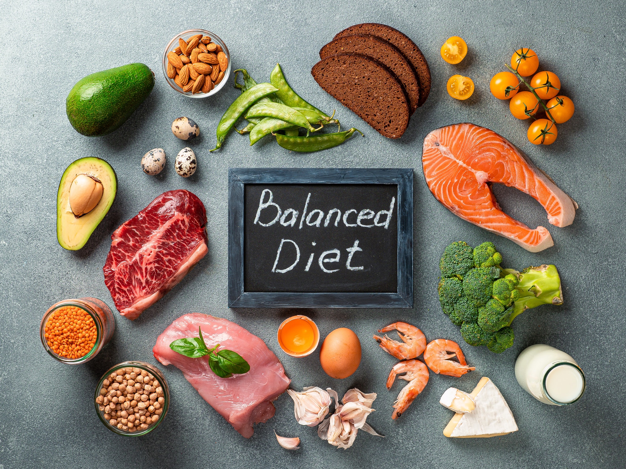 Balanced diet concept